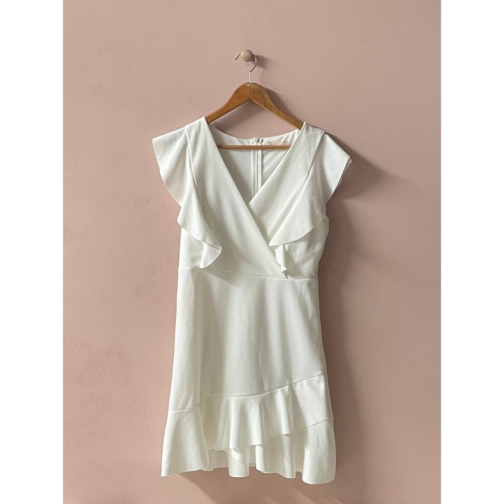 Altar’d State White/Cream Ruffled Mini Dress Size L